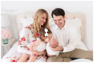 chesapeake family photographer newborn baby with family